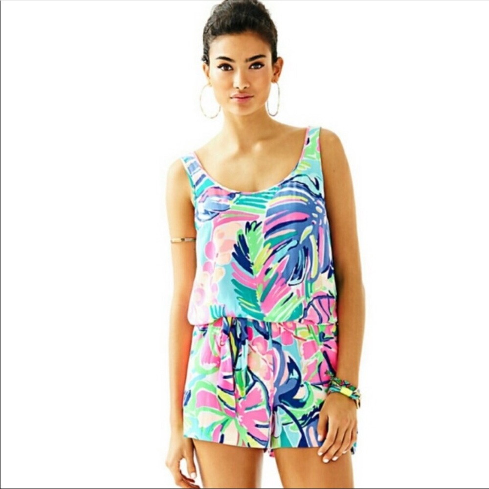 Lilly Pulitzer Rina Romper in Exotic Garden